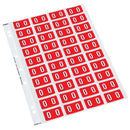 codafile label numeric 25MM PACK OF 5 sheets