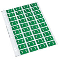codafile label numeric 25MM PACK OF 5 sheets#colour_DARK GREEN