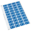 codafile label numeric 25MM PACK OF 5 sheets#colour_BLUE