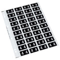 codafile label numeric 25MM PACK OF 5 sheets#colour_GREY