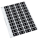 codafile label numeric 25MM PACK OF 5 sheets