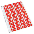 codafile label numeric 25MM PACK OF 5 sheets#colour_ORANGE