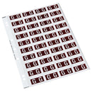 codafile label alpha 25MM PACK OF 5 sheets