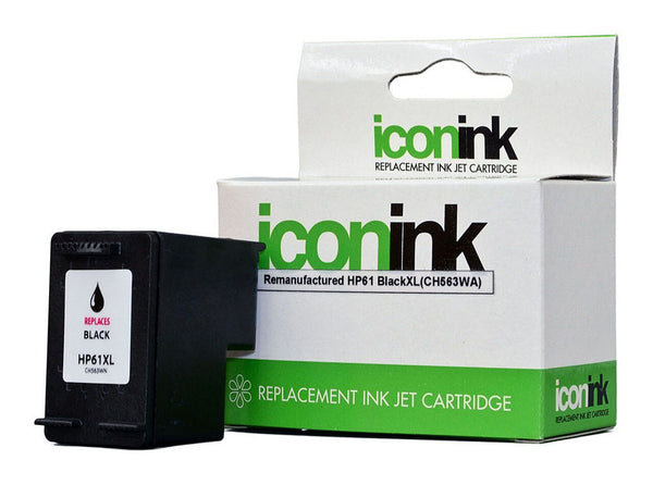 icon remanufactured hp 61 black xl ink cartridge (ch563wa )