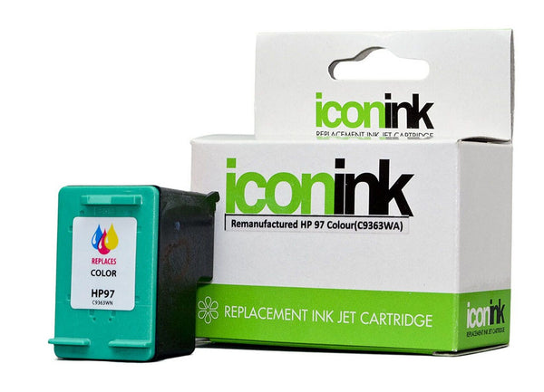 icon remanufactured hp 97 colour ink cartridge (c9363wa)