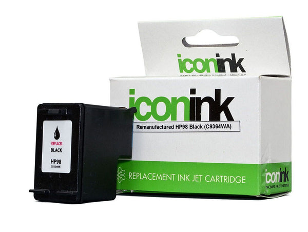 icon remanufactured hp 98 black ink cartridge (c9364wa)