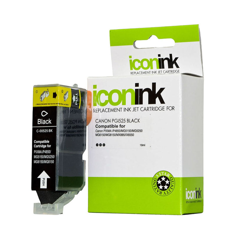 icon compatible canon pgi 525 black ink cartridge