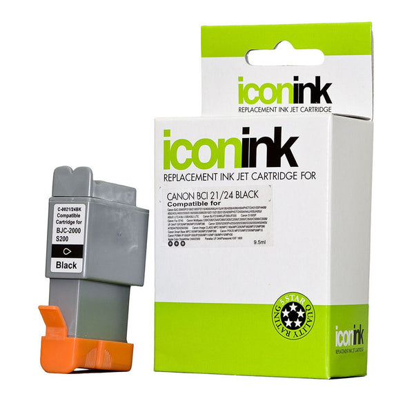 icon compatible canon bci-21/24 universal ink cartridge#colour_BLACK