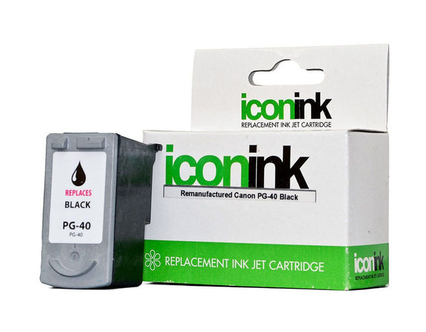 icon remanufactured canon pg40 black ink cartridge