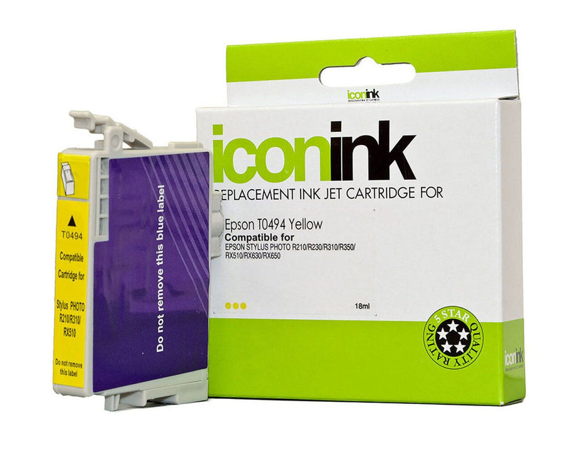 icon compatible epson t0494 yellow ink cartridge