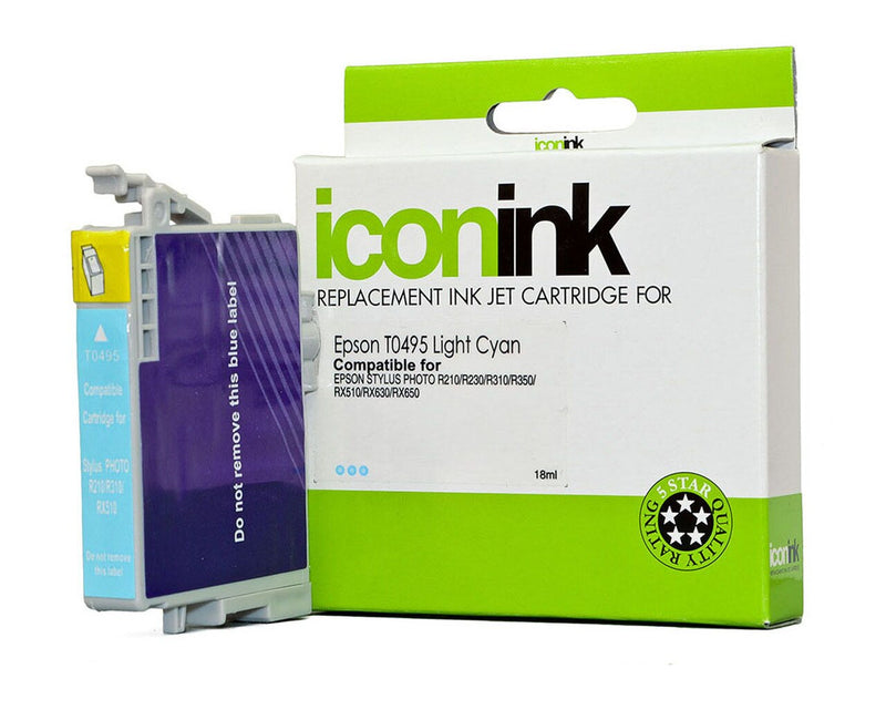 icon compatible epson t0495 light cyan ink cartridge