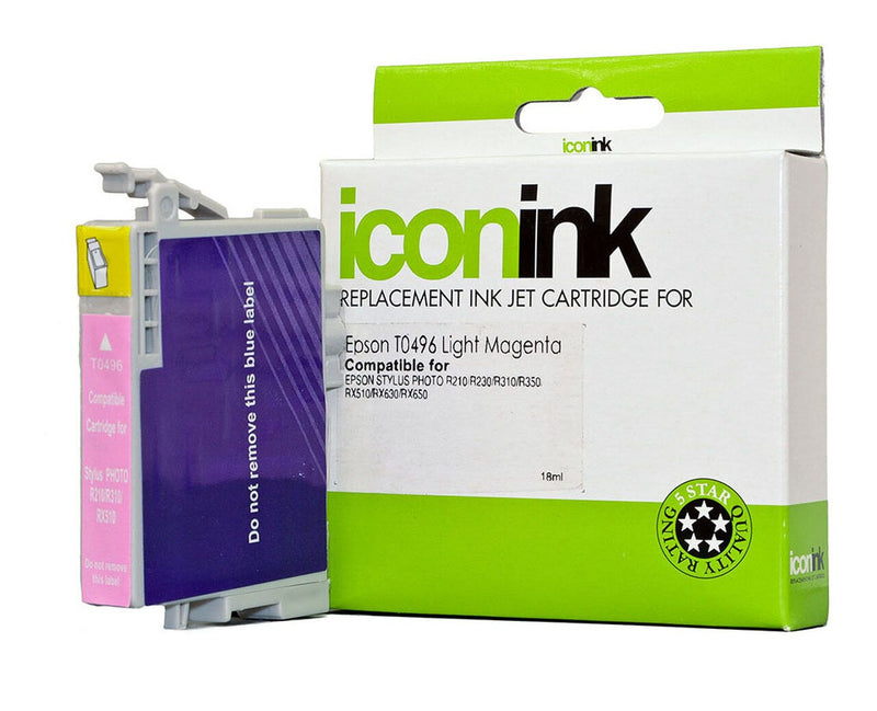 icon compatible epson t0496 light magenta ink cartridge