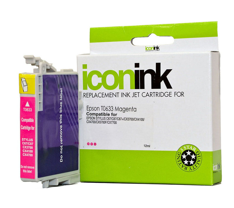 icon compatible epson t0633 magenta ink cartridge