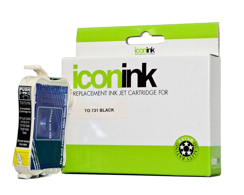 icon compatible epson t0731 black 73n ink cartridge