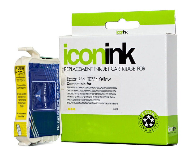 icon compatible epson t0734 yellow 73n ink cartridge