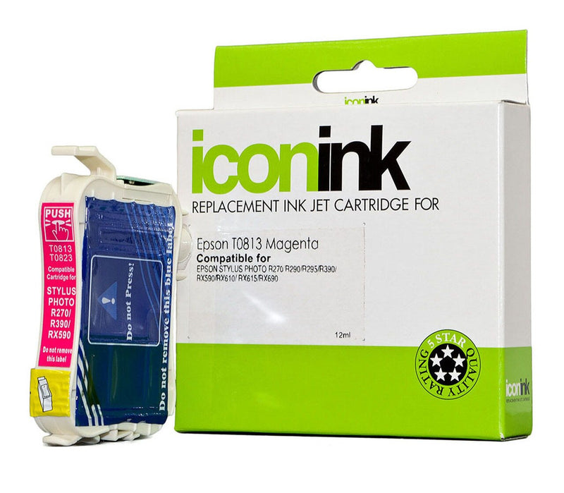 icon compatible epson t0813 magenta 81n ink cartridge