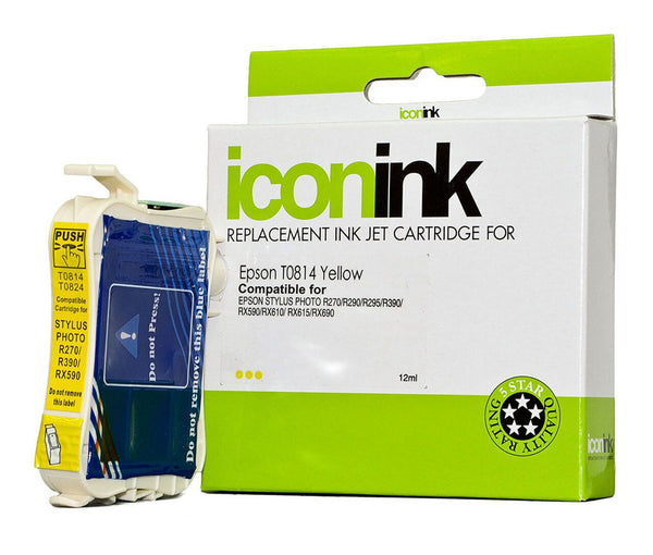icon compatible epson t0814 yellow 81n ink cartridge