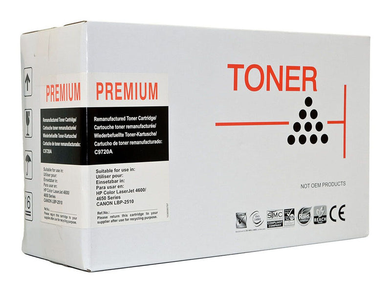 icon remanufactured hp c9720a black toner cartridge