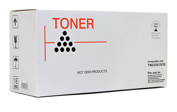 icon compatible brother tn2250 / tn2030 black toner cartridge