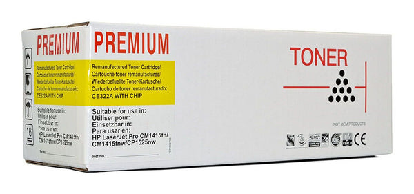 icon compatible hp ce322a/ cb542a yellow toner cartridge