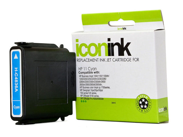 icon compatible hp 11 ink cartridge#colour_CYAN