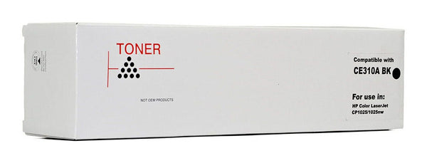 icon compatible hp ce310a black toner cartridge (126a)