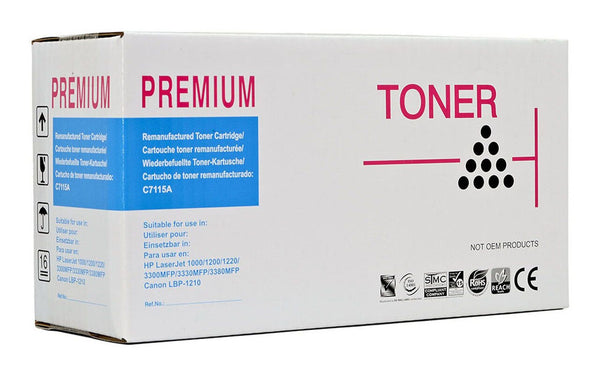 icon remanufactured hp c7115a black toner cartridge