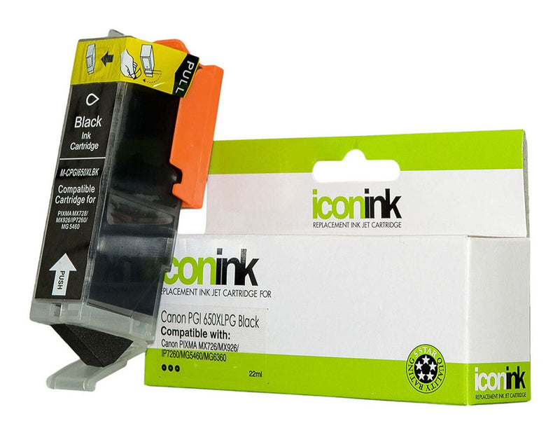 icon compatible canon pgi 650 black ink cartridge