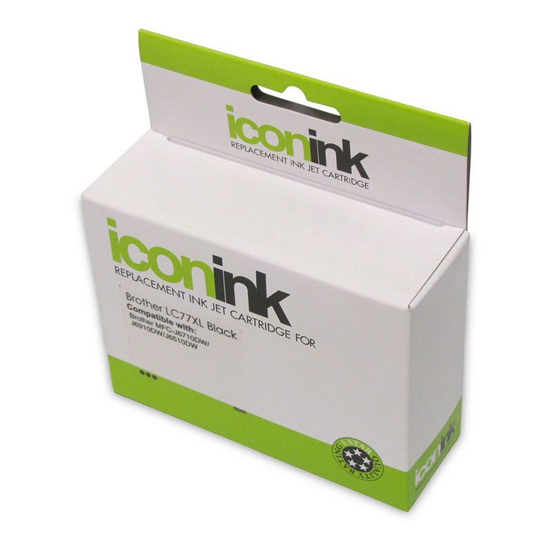 icon compatible brother lc77 xl black ink cartridge