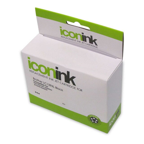 icon compatible brother lc139 xl black ink cartridge
