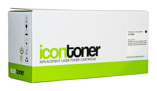 icon compatible hp cf380x black toner cartridge (312x)