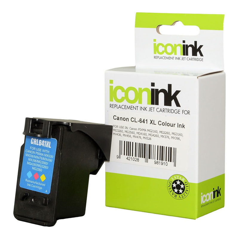 icon remanufactured canon cl641 xl colour ink cartridge