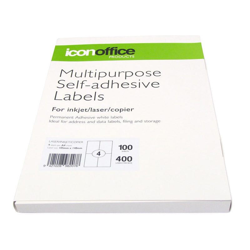 icon multipurpose labels 105x148mm 4 per sheet