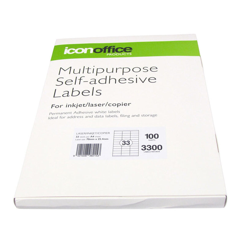 icon multipurpose labels 70x25.4mm 33 per sheet