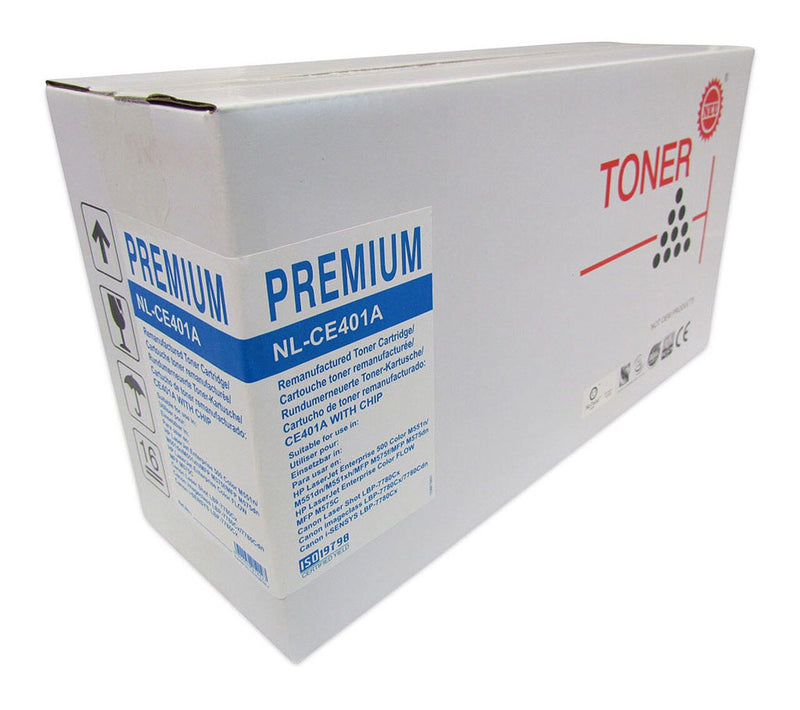 icon compatible hp ce401a cyan toner cartridge (507a)