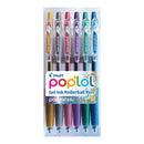pilot pop'lol gel FINE pens assorted METALLIC PACK OF  6