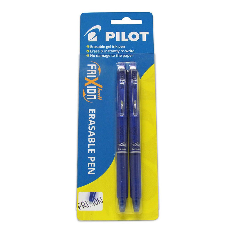pilot frixion clicker erasable FINE pens BLUE PACK OF  2