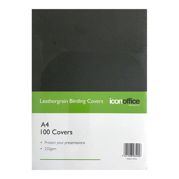 icon binding covers a4 250gsm PACK OF  100#colour_BLACK