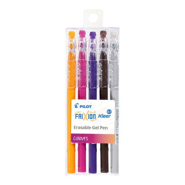 pilot frixion kleer erasable FINE assorted colours PACK OF  5