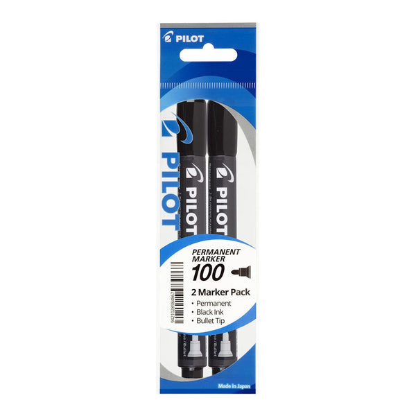 pilot sca 100 permanent marker bullet BLACK PACK OF  2