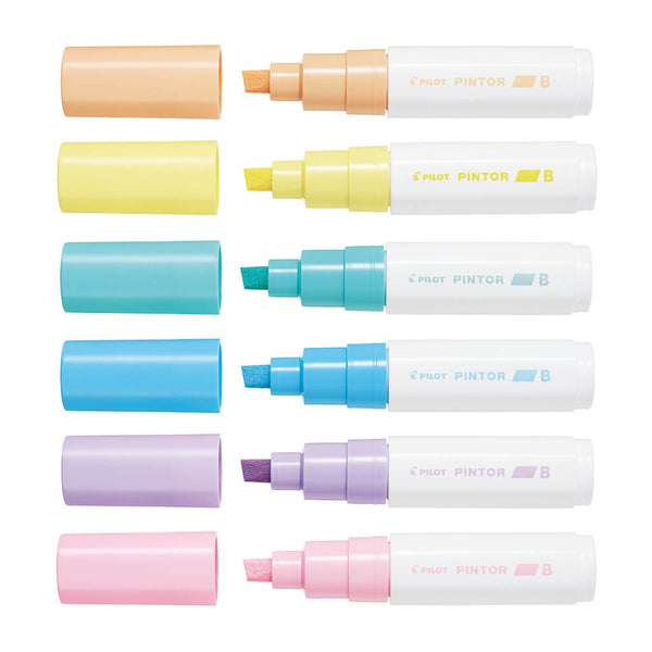 Pilot Pintor Marker Broad Assorted Pack Of 6#Colour_Pastel