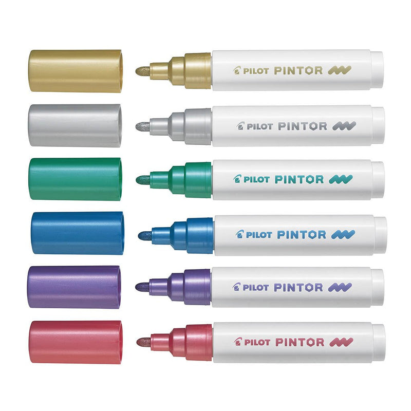 Pilot Pintor Marker Craft Medium Assorted Pack Of 6