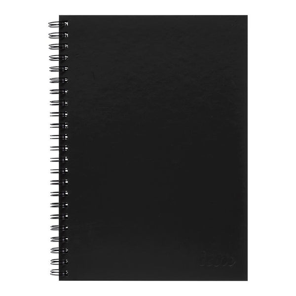 icon spiral notebook a4 hard cover 200 pg#colour_BLACK