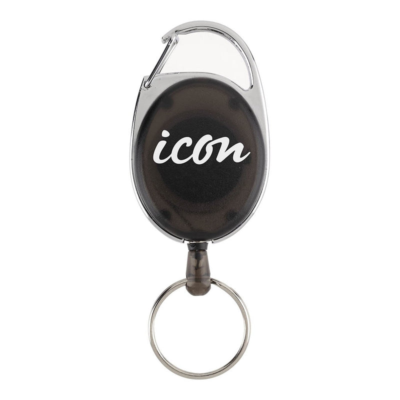 icon retractable snap lock key and id card holder