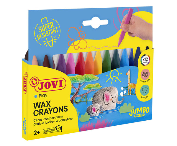 Jovi Triwax Triangular Shaped Crayons#Pack Size_PACK OF 12