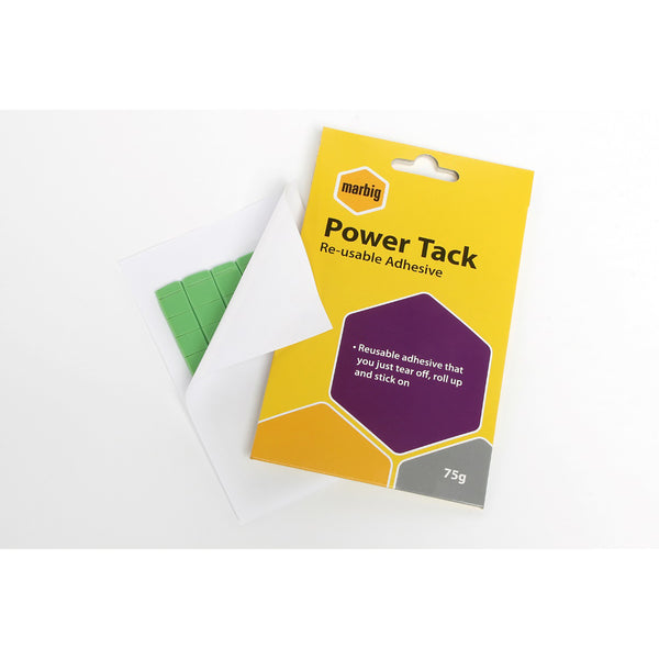 marbig power tack 75gm green each