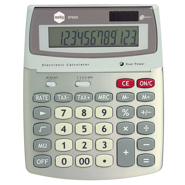 marbig® calculator desktop 12 digit gst