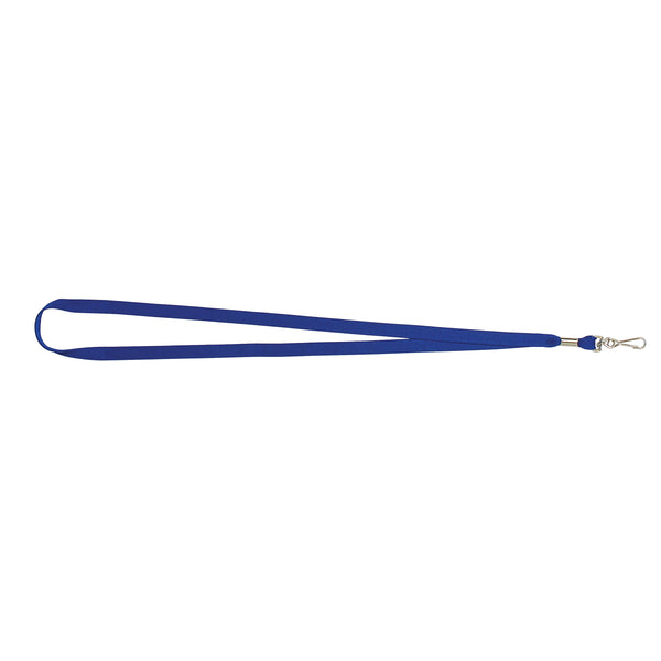 rexel® id flat style lanyards with swivel clip pack of 10#colour_BLUE