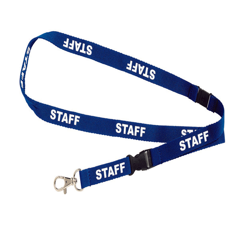 rexel® id pre-printed staff lanyard pack of 5