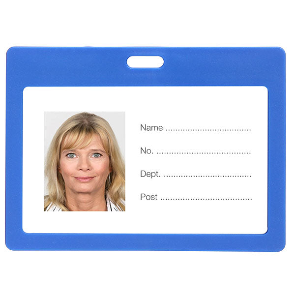 rexel® id coloured plastic card holder landscape pack of 6#Colour_BLUE